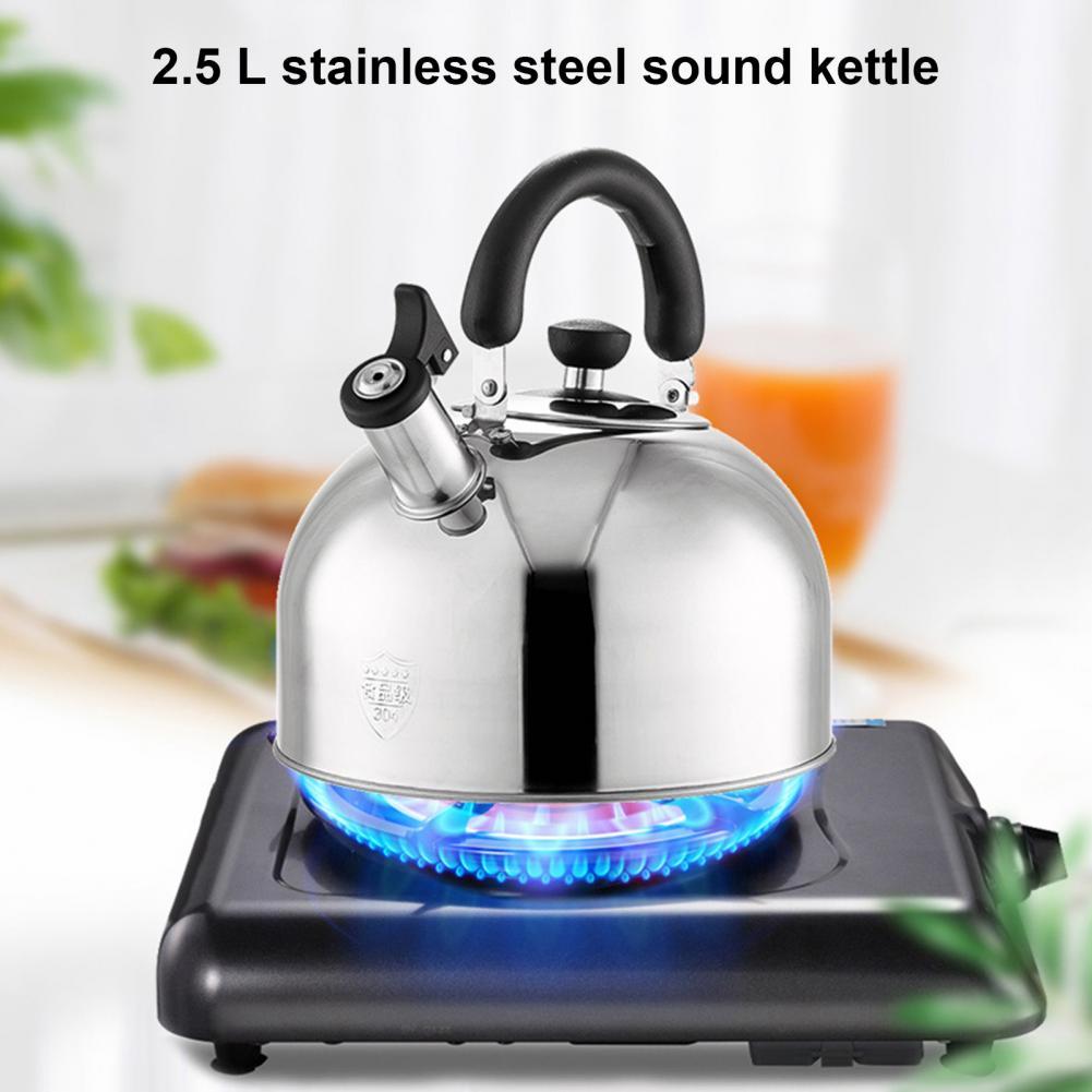 2.5L Rvs Waterkoker Waterkoker Veilig Grote Capaciteit Food-Grade Whistling Water Pot Kokend Voor Huis Kookgerei