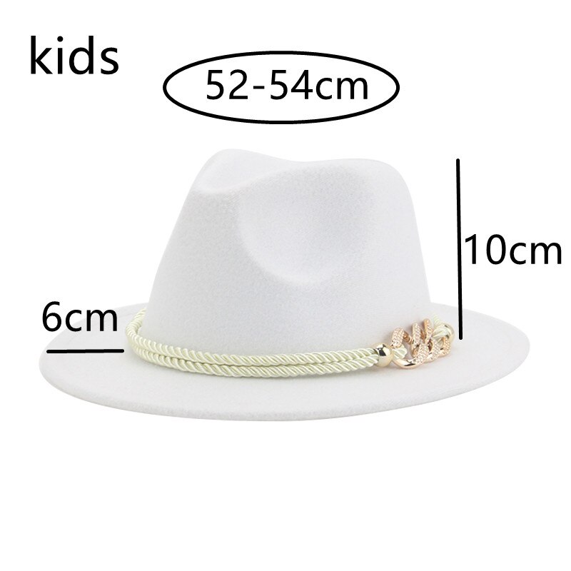 chapeau femme bonnet casquette chapeau homme Chapeau Fedoras pour filles et garçons, taille 52cm, 54cm, couleur unie, petites casquettes Jazz Panama, ceinture, robe formelle d'extérieur,