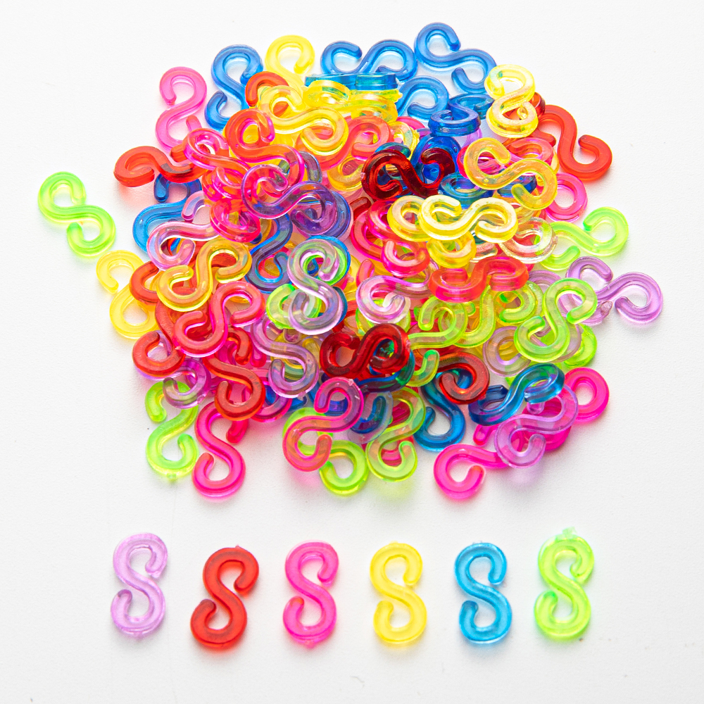 500 Stuks S Clips Voor Kleur Elastiekjes Armband Haken Sluitingen Plastic Connectoren Sieraden Handcrafts Diy Maken Accessoire Kit