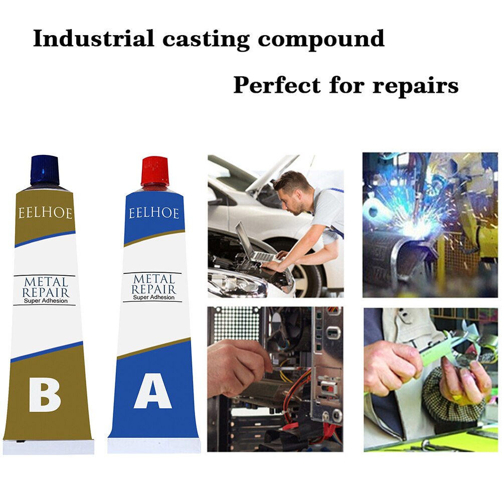 2pcs Glue Iron Steel Radiator Metal Repair Water Tanks Strong Toughness Electric Portable Leakage Adhesive Sealant