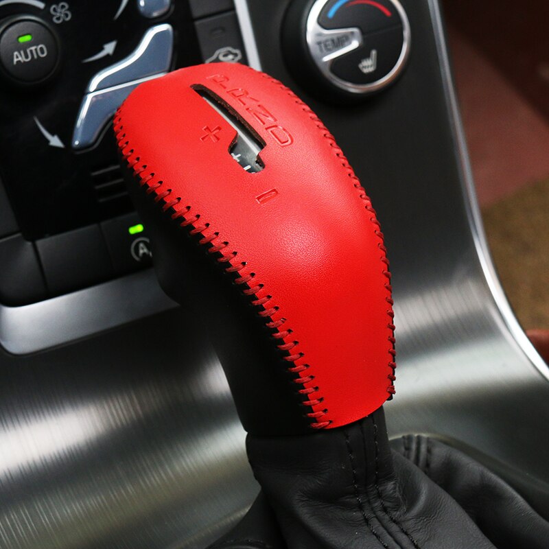 Auto-accessoires 1 st. voor volvo  xc60 s60l v40 v60 s80l s60 lederen versnellingspookkop, opberghoes voor versnellingspook