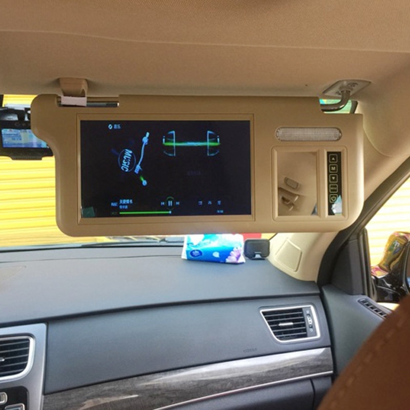 7 Inch Zonneklep Scherm Zon Blok Display Auto Display 2 Kanaals Video Display Auto Omkeren Voor De Eerste Officier