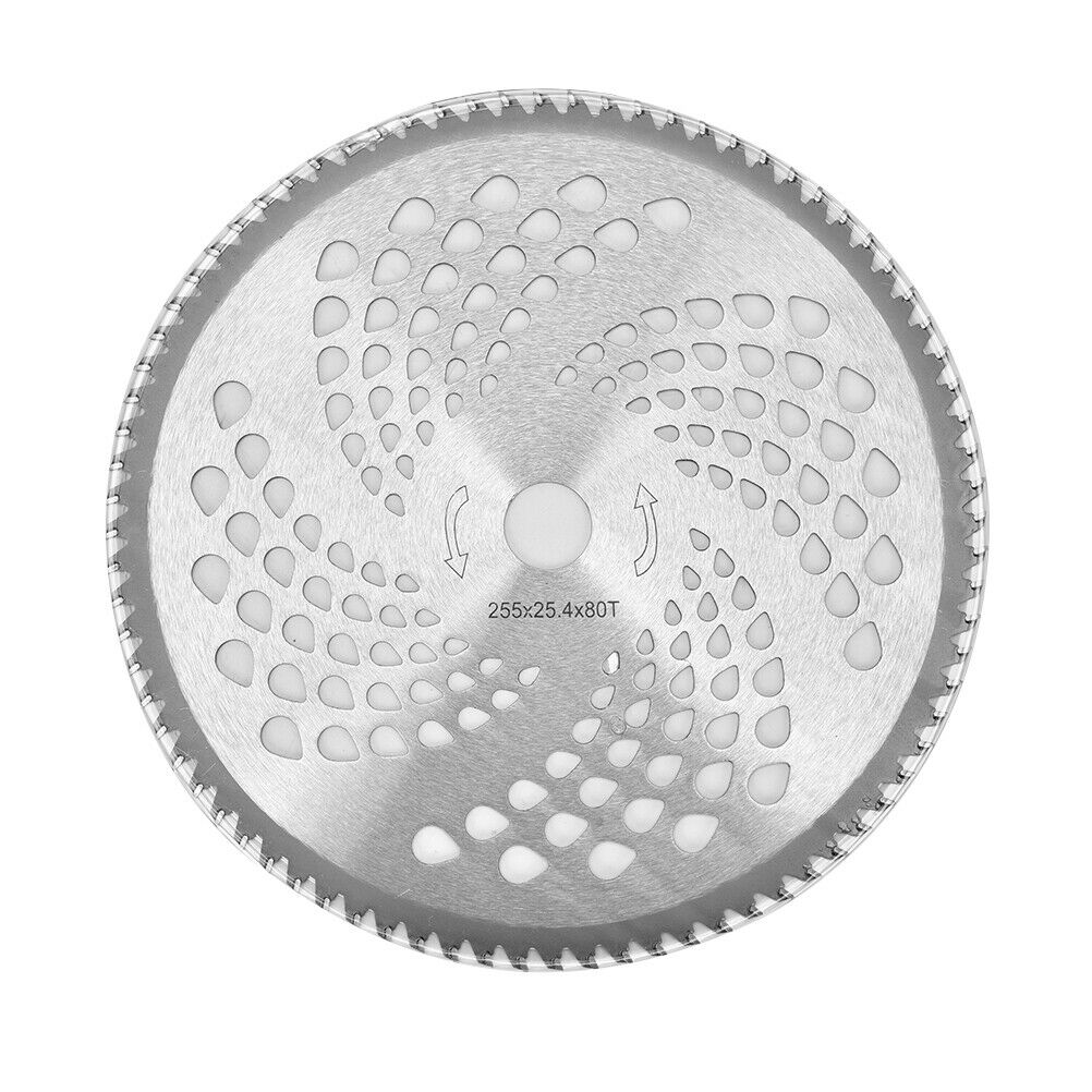 255X25.4mm 80T Brush Cutter Blade Lawn Mower Cutter Replacement Circular Saw Blade For Cutting Grass Trimmer Blade