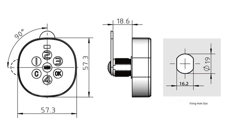 Digital Electronic password cabinet lock keypad Drawer lock