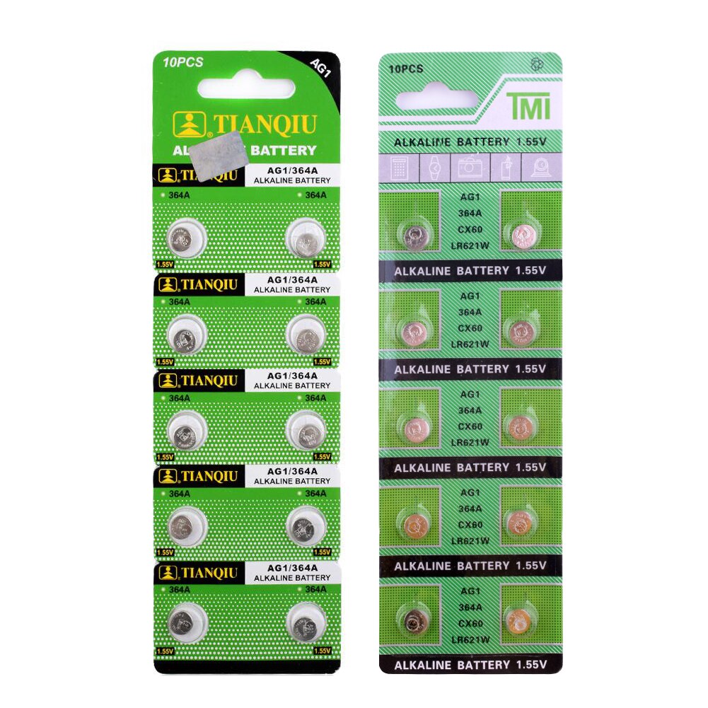 Posthuman batterijen knoopcel munt  ag0 ag1 ag2 ag3 ag5 pro horloge batterij 1.55v ag4 ag4 377a 377 lr626 sr626sw sr66 lr66: Ag1