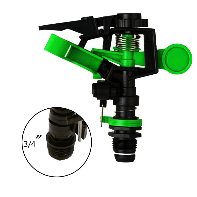 1 arroseur d'irrigation de jardin, buse de pulvérisation en plastique réglable à 360 degrés, pulvérisateur rotatif pour verdissement de l'eau de jardin, pelouse de jardin: Vert
