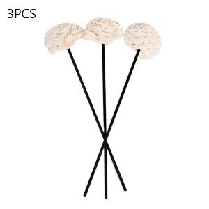 3/12 stuks bloemvormige geurstokjes zonder vuur, accessoires voor huishoudelijke en slaapkamergeurstokjes, rieten stokjes: 3 stuks bloem