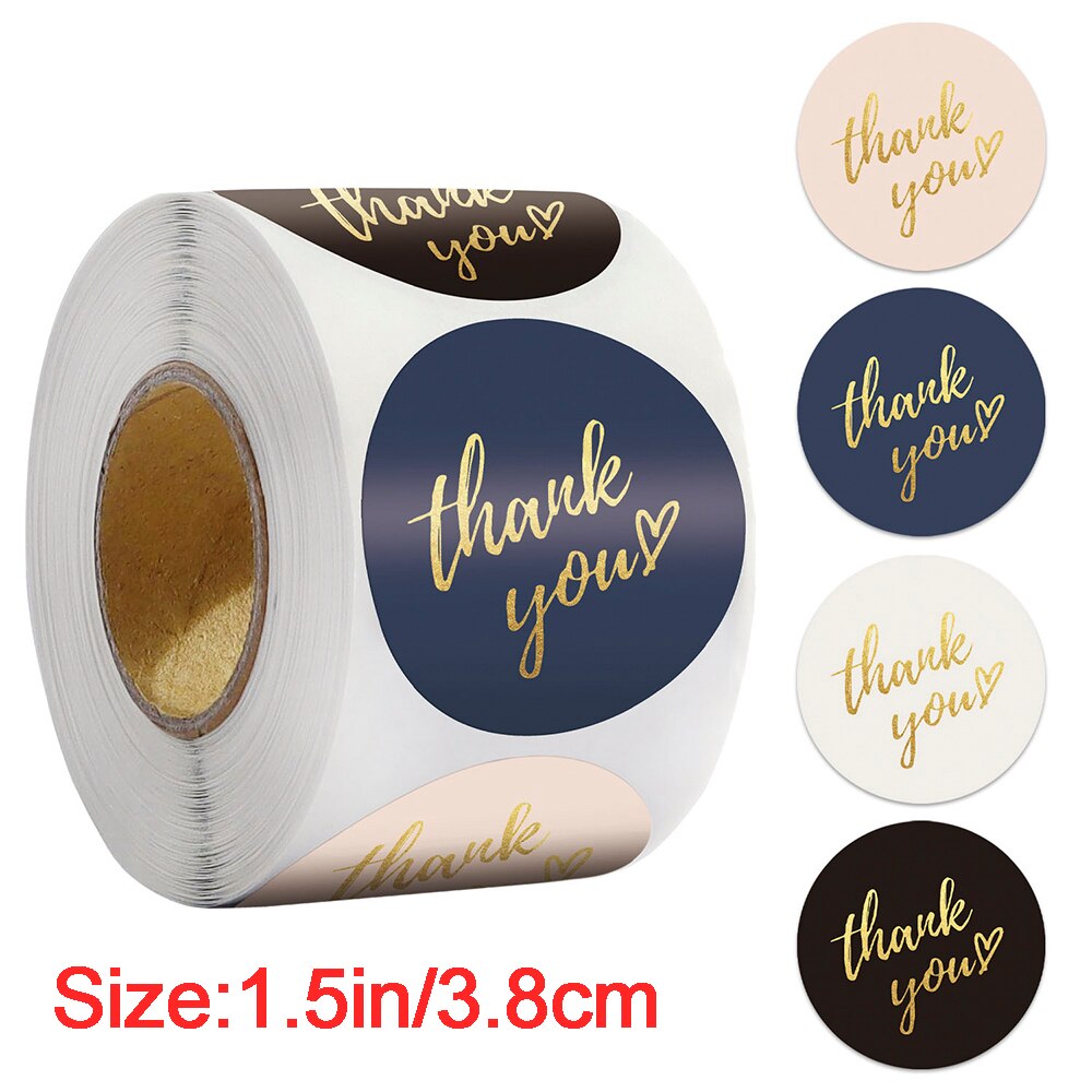 500pcs Thank You Stickers Seal Labels For Envelope Sealing Paper Labels Stickers Stationery Supply Packaging Card Box DIY