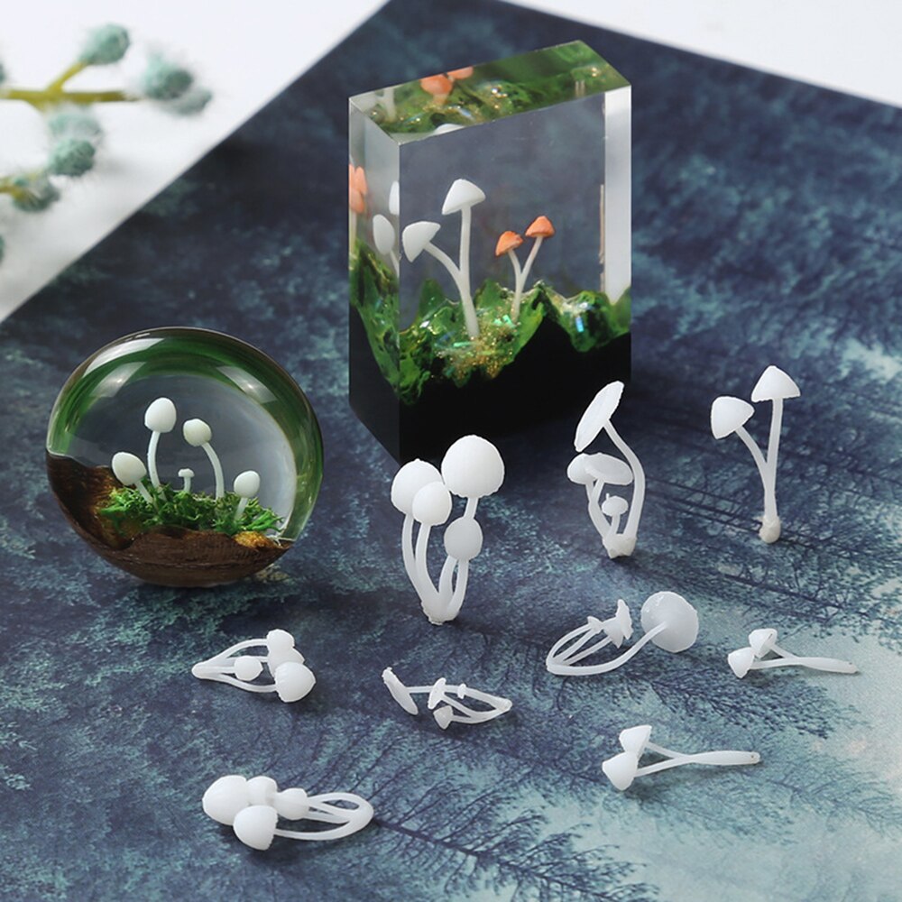 Siliconen Mini Paddestoel Film 3D Micro Landschap Craft Diy Handgemaakte Sieraden Epoxyhars Uv Jewerly Vullen Mallen Tool Decoratie