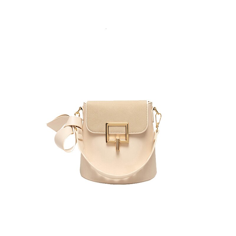 Vintage strik handtassen dames trendy eenvoudige leren effen kleur bucket bag sac a main bolsas feminina