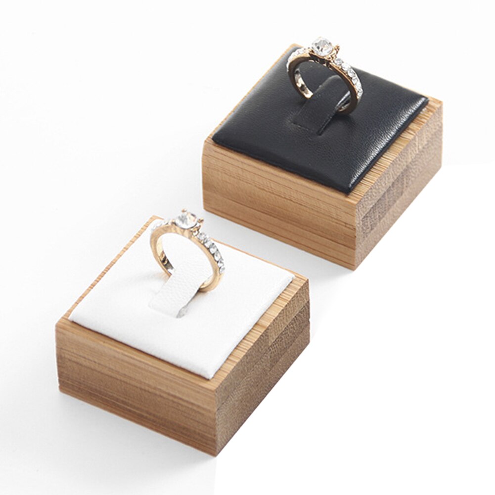 Wooden Finger Ring Display Rack Jewelry Display Stand Ring Showcase Display Props Counter Decoration