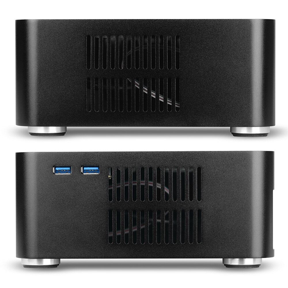 Rgeek  l80 kompakt-pc-gehäbenutzen aus Aluminium mit netzteil für htpc und Mini-itx-pc