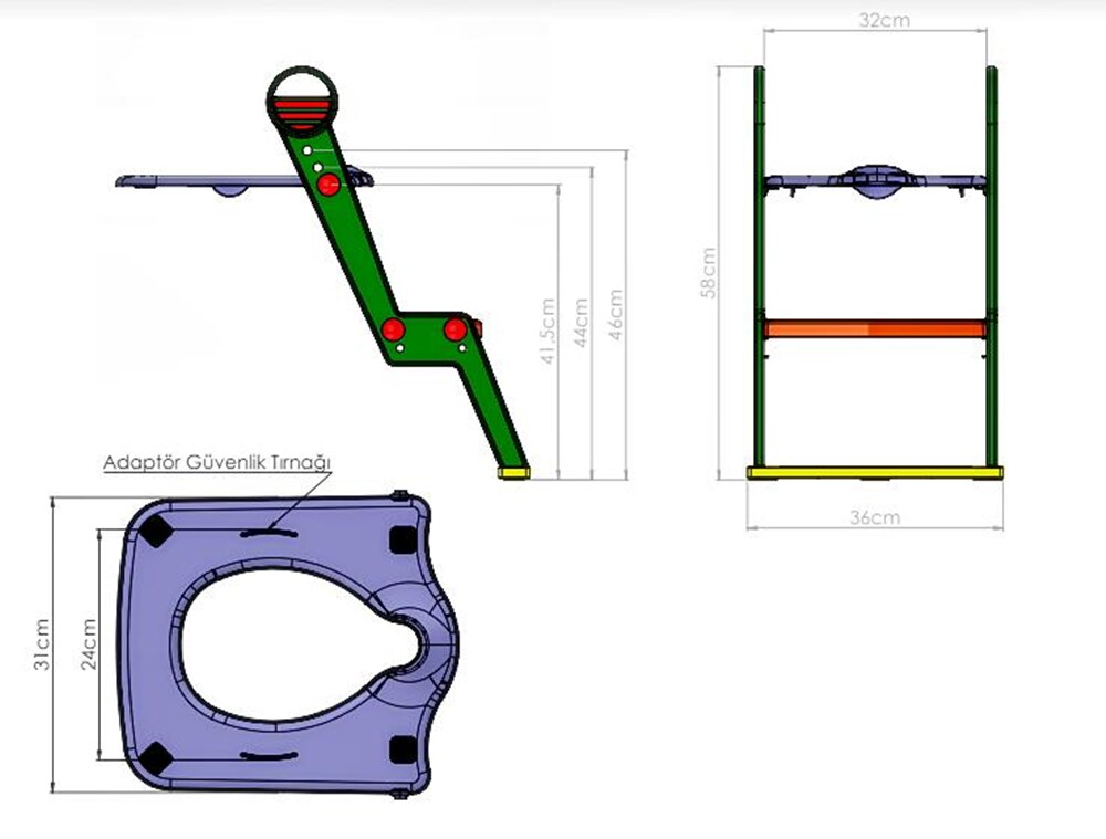 Moonstar Tuvalet Alıştırıcı Yükseltici Basamak