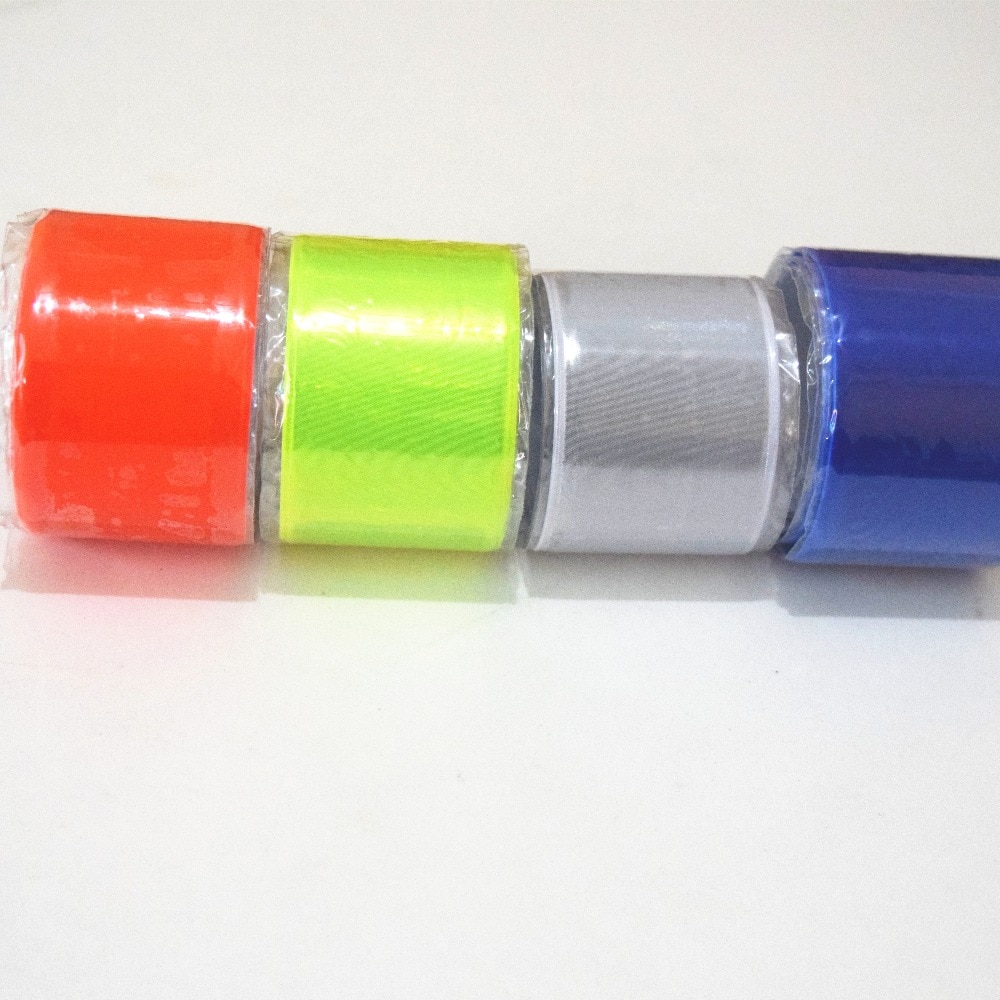 2 Pcs/lot 40CM Reflective Wristband slap band bracelets slap wrap for students bicycle riding safety visibility,