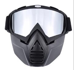 Motorcykel briller vindtæt udendørs sports maske briller aftagelige modulære motocross briller lunette moto: Sølv