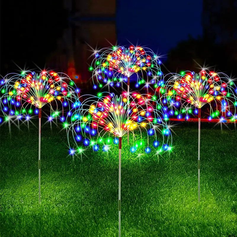8 Modi Solar Feuerwerk Lichterkette Outdoor Garten Dekor Weg Lichter wasserdicht Hof Rasen Terrasse Landschaft Dekor Licht: ROSE / 16-20W