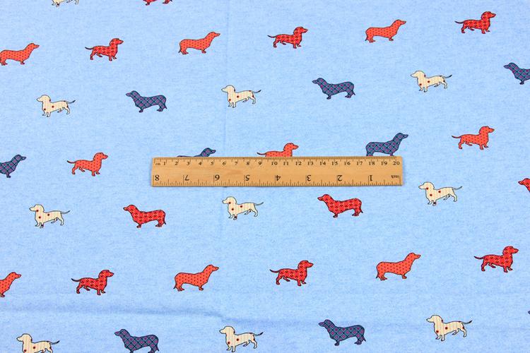 50*140Cm Poplin Katoen Cartoon Teckel Hond Gedrukt Naaien Materiaal Quilten Patchwork Handwerken Diy Handgemaakte Doek Bag: Default Title