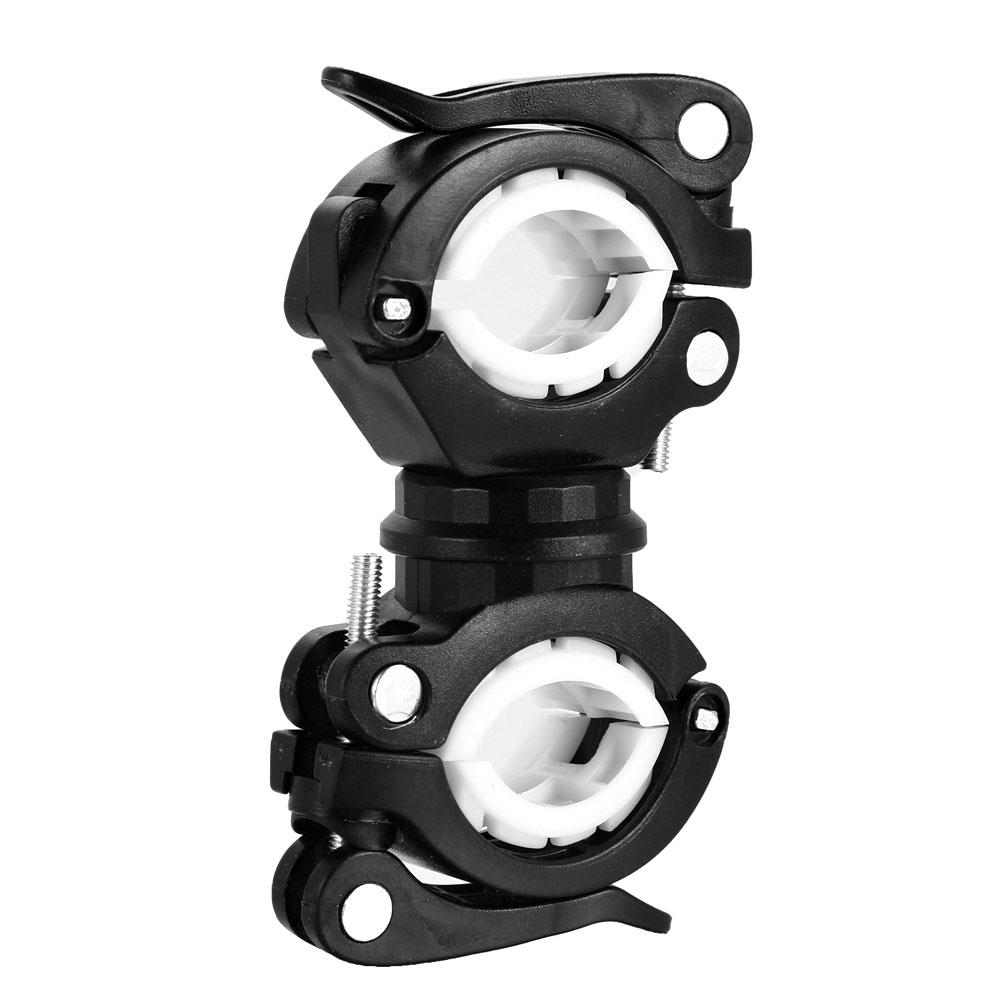 360 grad Drehung Einstellbar Fahrrad Vorderseite Lampe Halterung Taschenlampe Halfter Fahrrad Lenker schnell Freisetzung Licht Halterung Klemme Clip: Schwarz