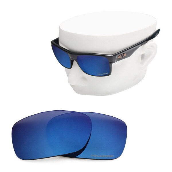 OOWLIT Anti-Scratch Ersatz Linsen für-Oakley TwoFace OO9189 Geätzt Polarisierte Sonnenbrille: Pacific Blue