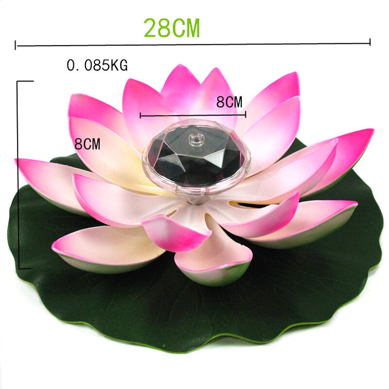 Solar Powered LED Lotus Blume Lampe Wasserdicht Outdoor Schwimm Teich Nacht Licht für Garten Pool party nachtlicht decor