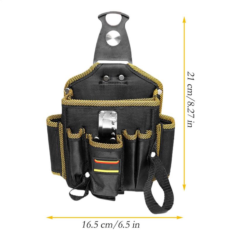 Bolsa de herramientas de cintura para electricista, bolsa organizadora de herramientas para técnico con múltiples bolsillos, funda ligera para cinturón de carpintero de gran capacidad