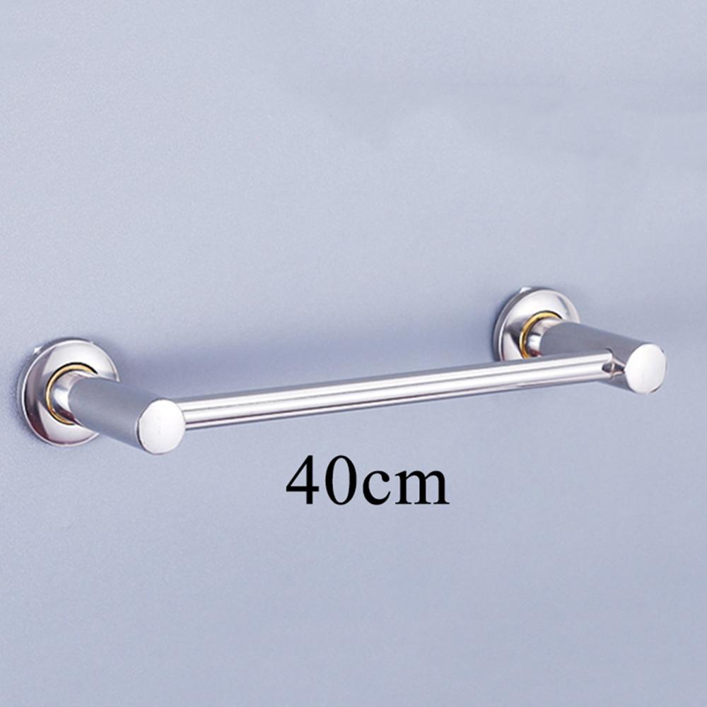 30Cm 50Cm Rvs Handdoekenrek Douche Plank Wandmontage Handdoek Houder Kracht Badkamer Plank Hanger: Single Pole 40CM
