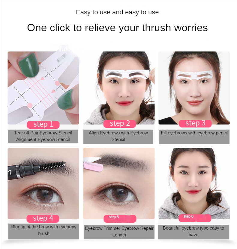 Lezyan – Patch de sourcils en forme de sourcils, 12 cartes de sourcils paresseux, outils de maquillage, dessin, accessoires auxiliaires de beauté,