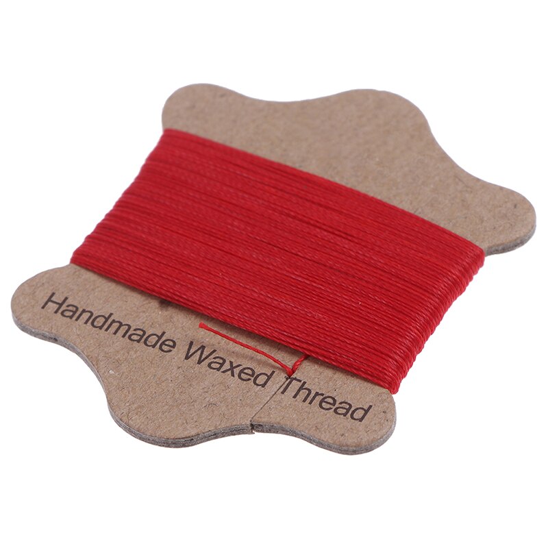 20 m/rollo hecho a mano encerados lisos coser cera línea Hilo costura a mano para DIY hilo para coser cuero herramienta de costura artesanal: RD