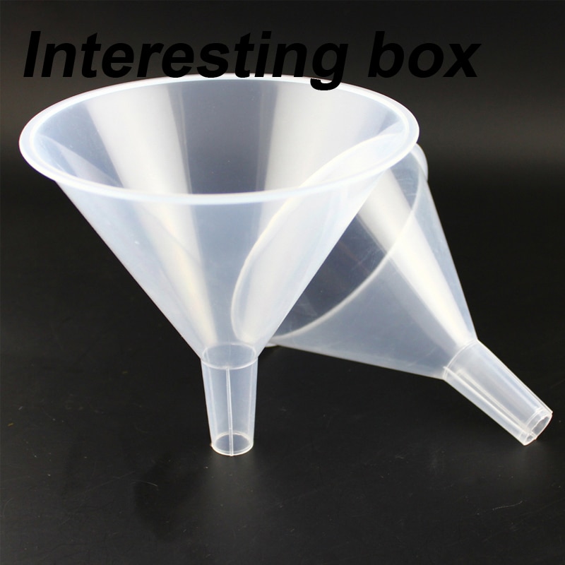 Plastic funnel transparent small mini 120 150mm triangular separating funnel large large diameter water leak model