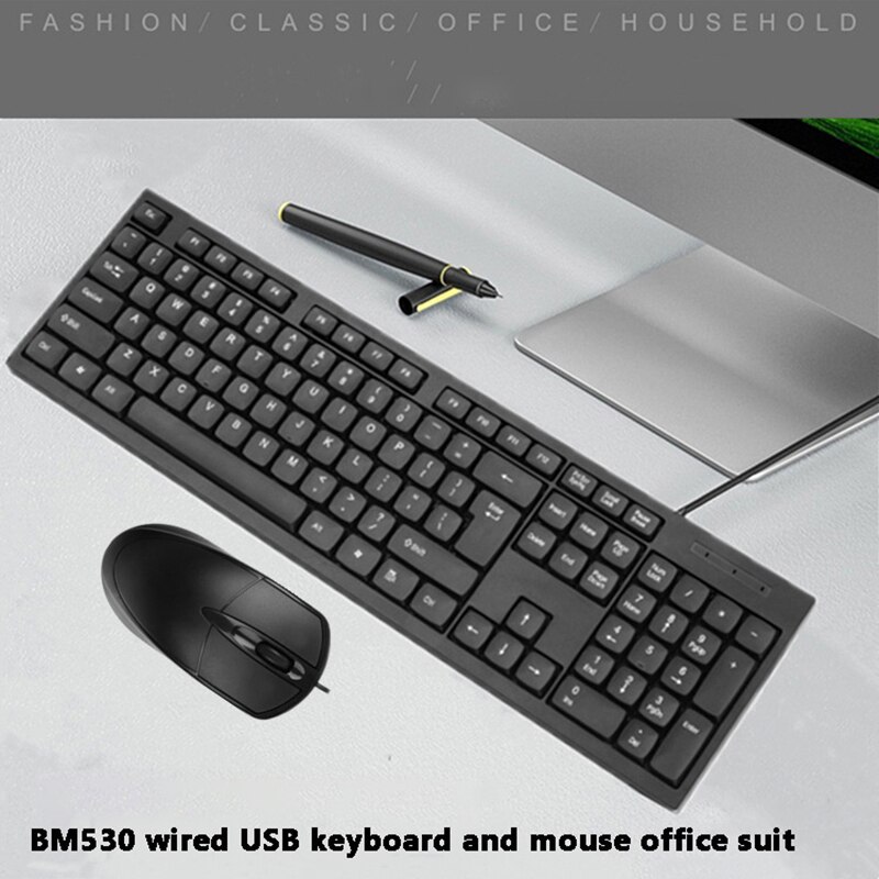 Fashion Office Home przewodowa klawiatura mysz i mysz zestaw wsparcie języka angielskiego hiszpański arabski rosyjski francuski i inne języki