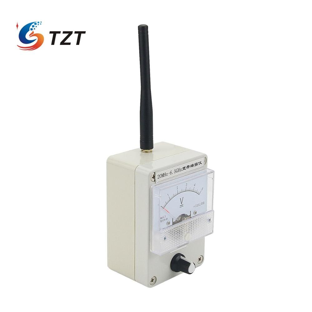 TZT 20MHz-6.5GHz Broadband Field Strength Meter RF Field Intensity Meter Anti-GPS Positioning Detector