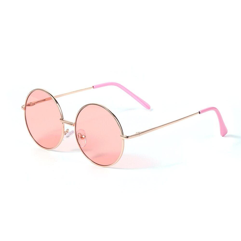 Drenge og piger vilde britiske stil solbriller børns solbriller retro runde ramme solbriller til vandreture: Stil 6