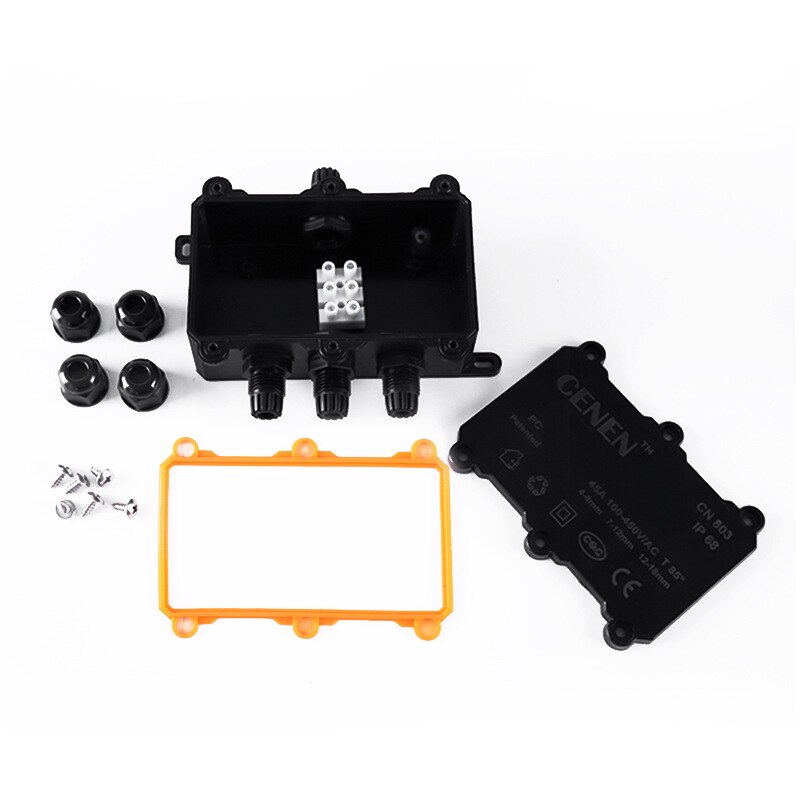 IP68 1Input 3Output Waterproof Junction Box Outdoor Waterproof Plastic Junction Box Circuit Board Protective Case