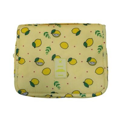 Wielofunkcyjny hak do zawieszania worek do prania kobiety kosmetyczki Travel Necessarie makijaż organizator przyborów toaletowych etui kosmetyczka: Yellow lemon