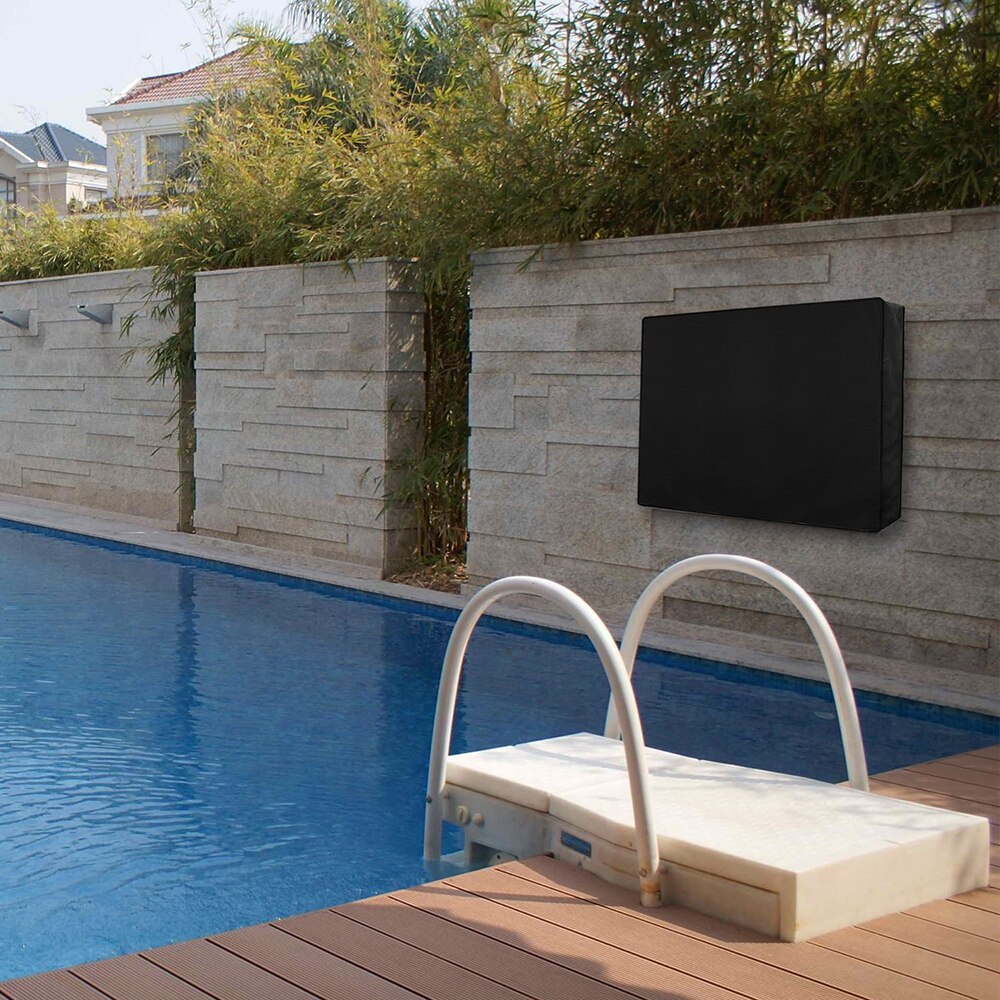 Outdoor TV Cover With Bottom Cover Weatherproof Dust-proof Material Protect LCD LED Plasma Television Outdoor TV Cover