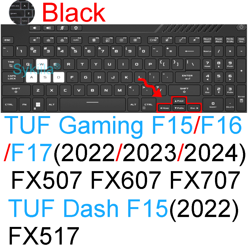 Keyboard Cover for ASUS TUF Gaming A15 A16 A17 Dash F15 F16 F17 FA507 FA607 FX507 FX607 FA707 Silicone Protector Skin Case 15 16: Gold