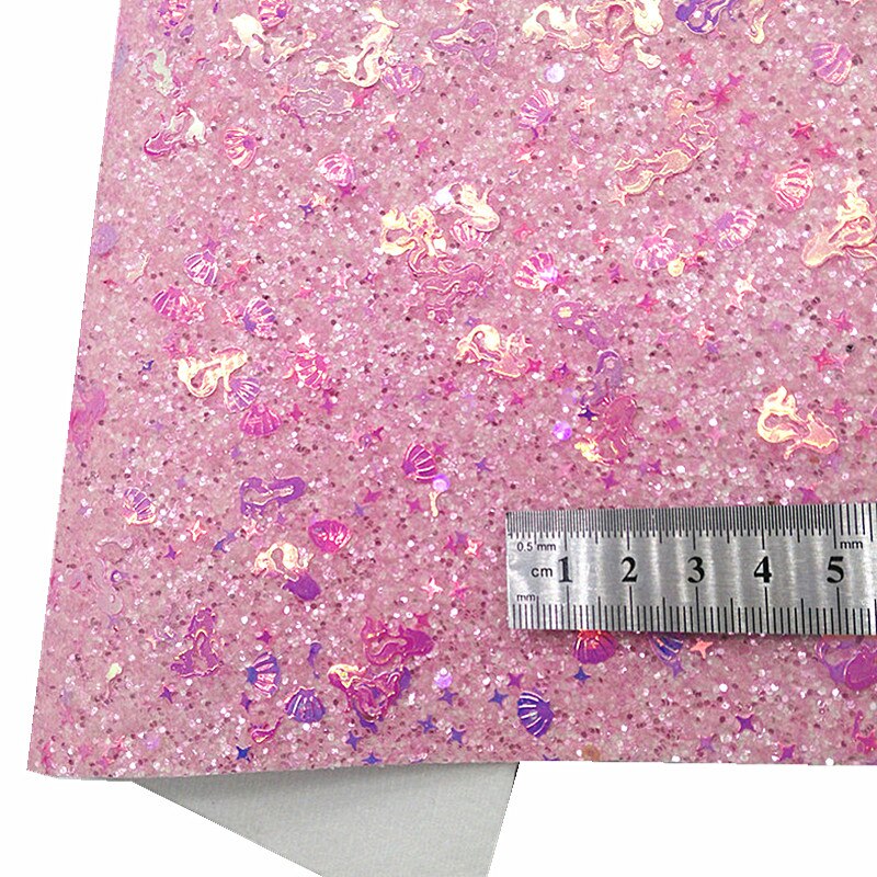 Pink Chunky Glitter Leather Leopard Velvet Fabric Pink Mirror Patent Synthetic Leather Vinyl Fabric For Bows DIY 21x29CM Q737: 12