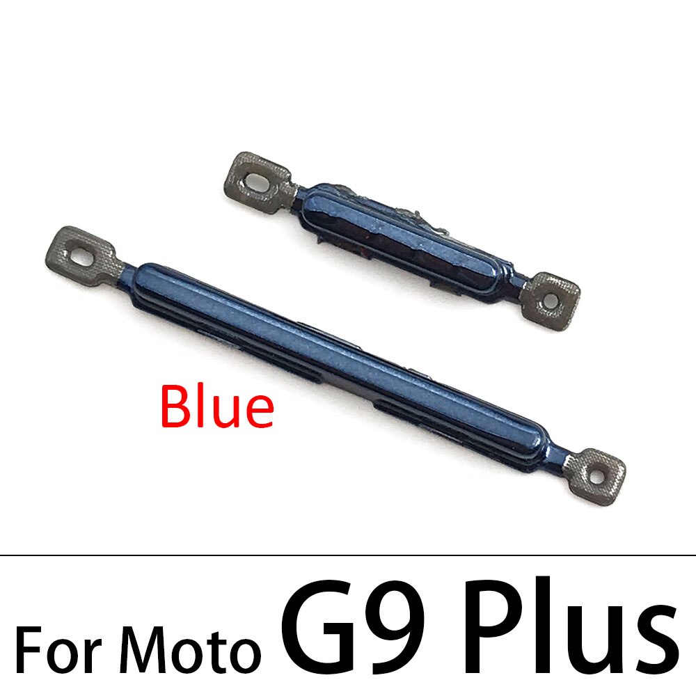 10 Stks/partij, side Power Key + Volume Knop Voor Moto G9 Power G8 Plus G7 Play / G8 Emp Vervangende Onderdelen: G9 Plus Blue