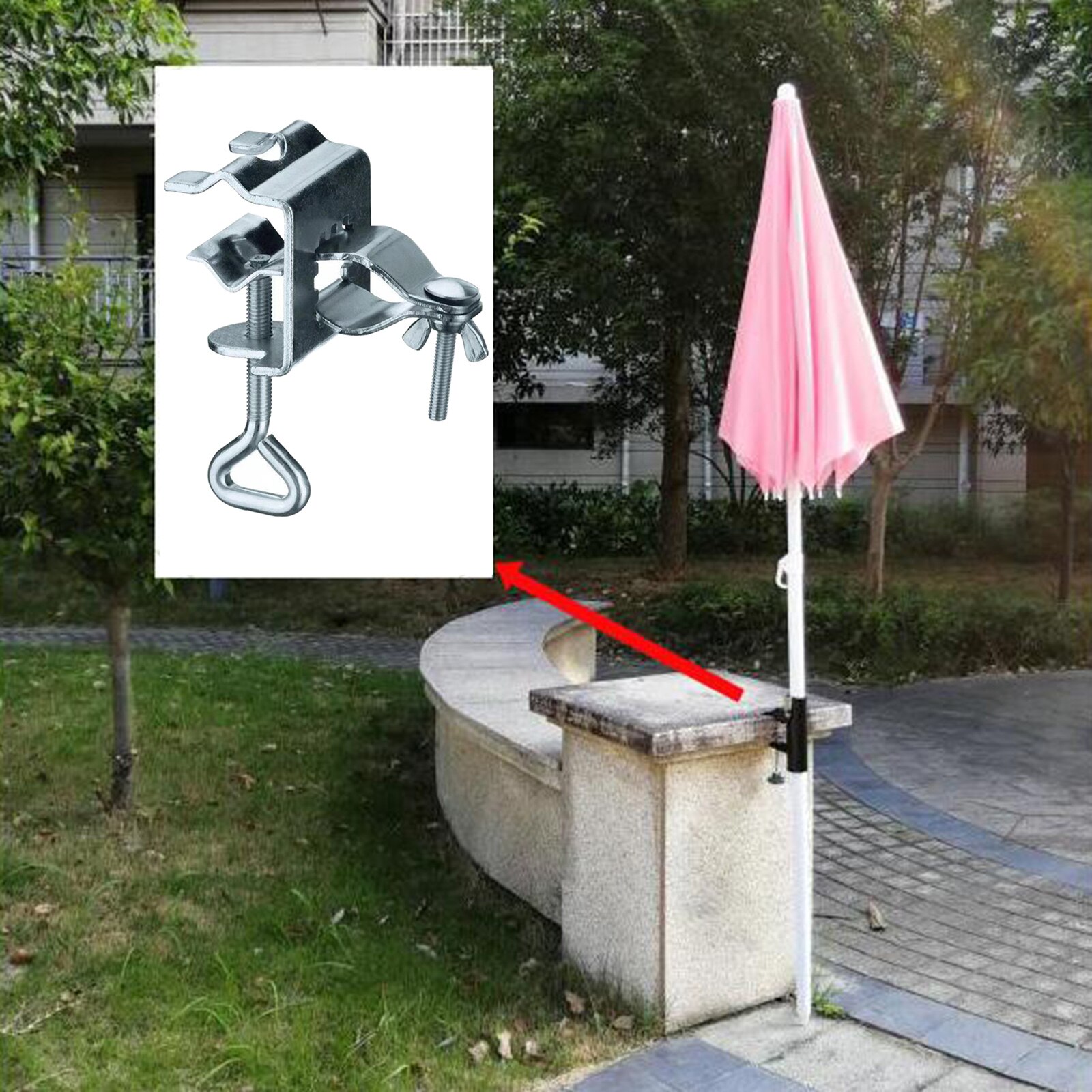 Strand Sonnenschirm Klemme Bank Sonnenschirm Stehen Garten halten Halterung