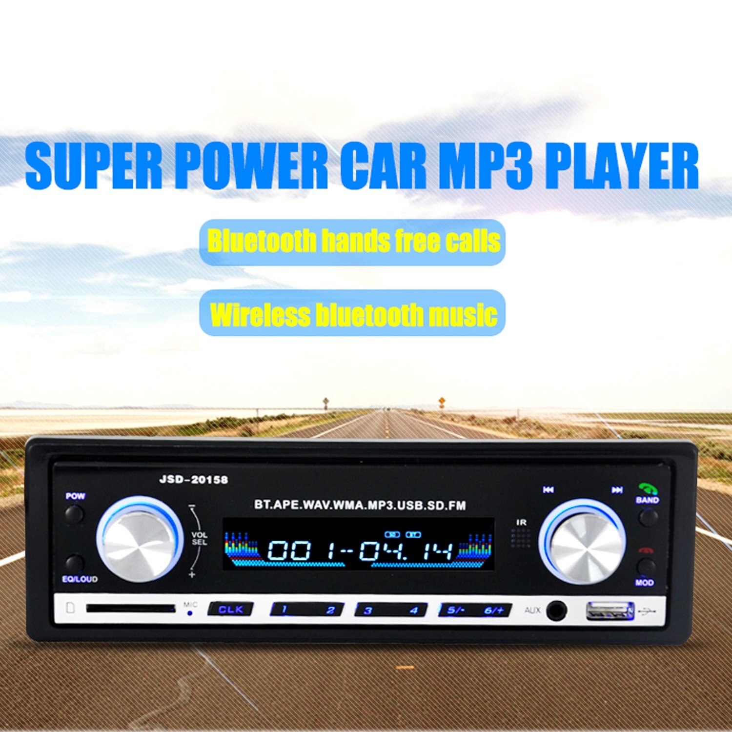 Car radio 12V/24V Bluetooth Autoradio Car Stereo Radio FM Aux Input Receiver SD USB In-dash 1 din Car MP3 Multimedia Player