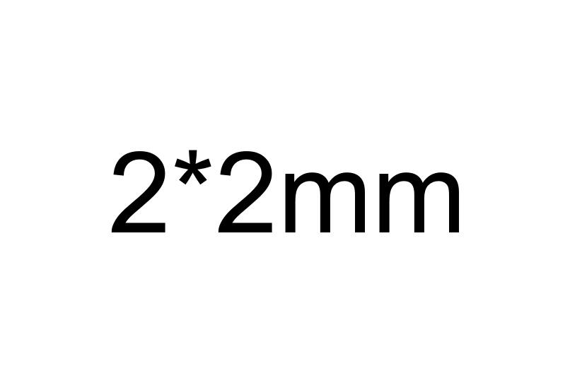 50pcs/lot 1.5*1.5mm~5*5mm Loose CZ Stone Square Cut 5A Grade White Cubic Zirconia Stone Synthetic Gems For Jewelry: 2x2mm