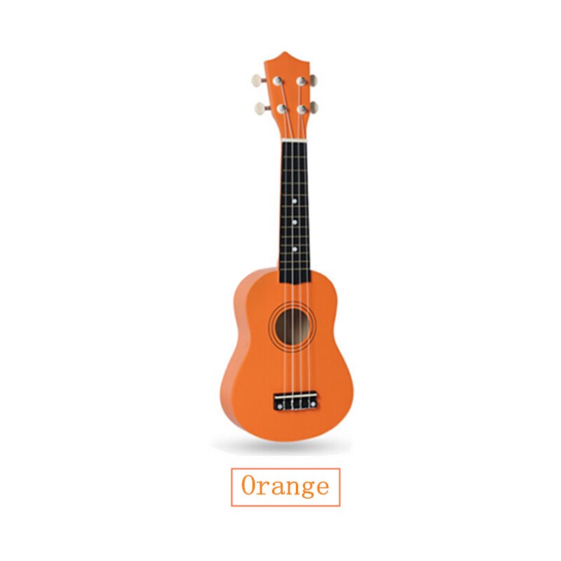 IRIN Lovers Must-have 21 Inch Ukelele Basswood Pure Color Ukelele 4 Strings Pure Tone Musical Instrument: Orange