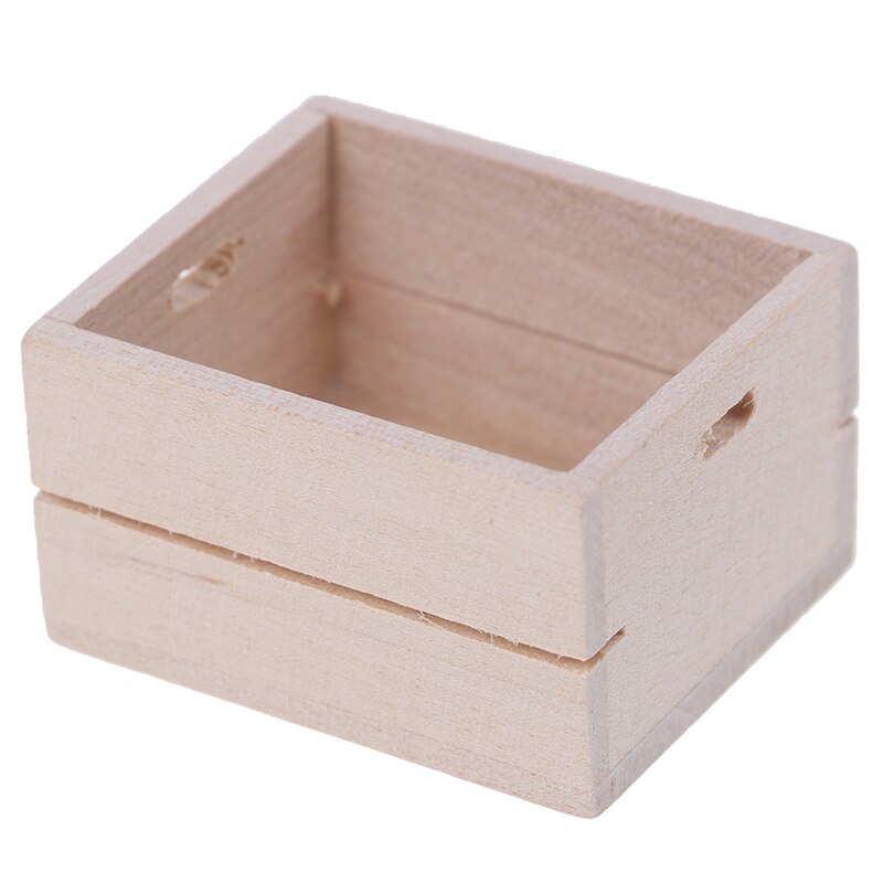 1:12 Dollhouse Miniature Wooden Vegetable Fruits Basket Furniture Accessories DIY Stimunaiton Kitchen Toys