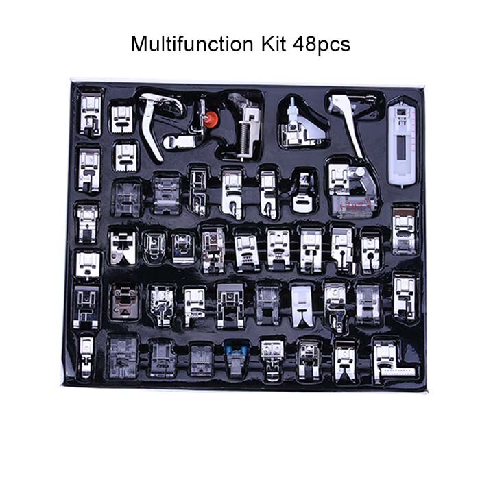 32/42/48/52/62 pièces Machine à coudre multifonction presseur pied presse pieds Machines à coudre pieds Kit pour frère chanteur Kit de couture: 48pcs