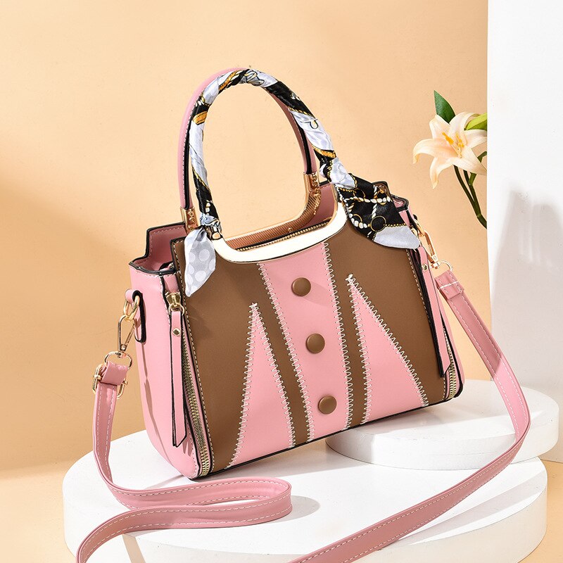 Women's handbags, scarves, antique handbags, women's retail shoulder bags, one shoulder crossover handbags: Pink Bag