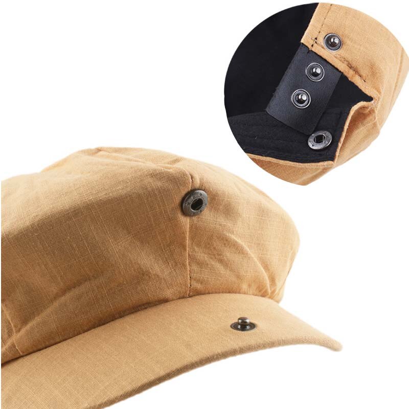 Gorro estilo británico para hombre, gorra de algodón Ascot, caqui, Retro octogonal plana, para Otoño e Invierno