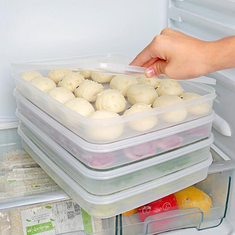 Schowek robić lodówki pojemnik grube plastikowe pudełko jedzenie pierogi konserwacja organizer robić domu ziarna chleb skrzynka organizer robić kuchni