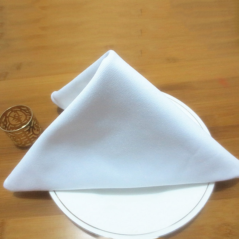 de servilletas de mesa, servilletas de algodón para mesas, pañuelos de tela, servilletas, pañuelo blanco, tela para decoración de Hotel, S-XL