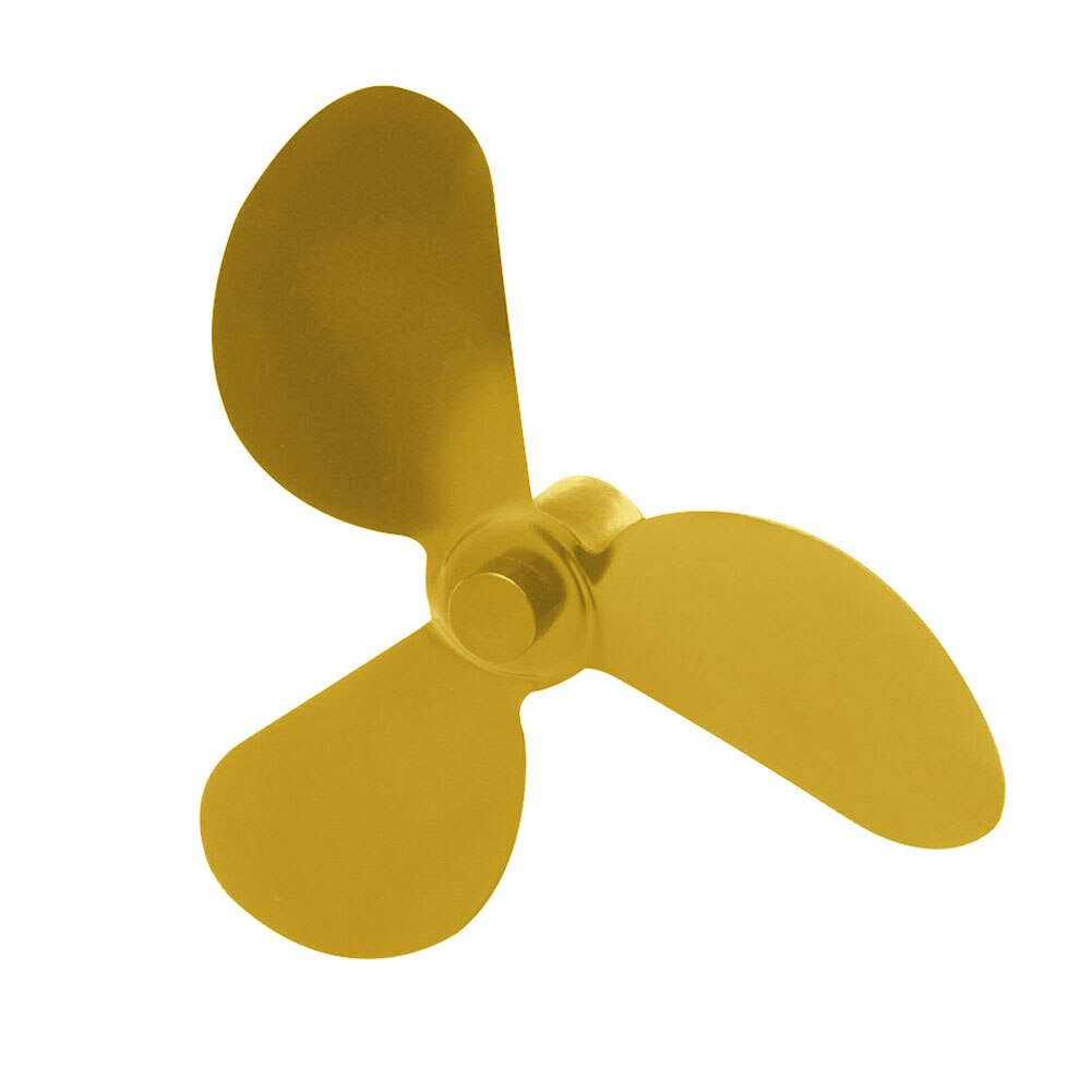 Aluminum Heat Powered Stove Fan 3 Blades for Fireplace Efficient Heat Distribution Log Burning Fireplace Parts Accessories: Golden