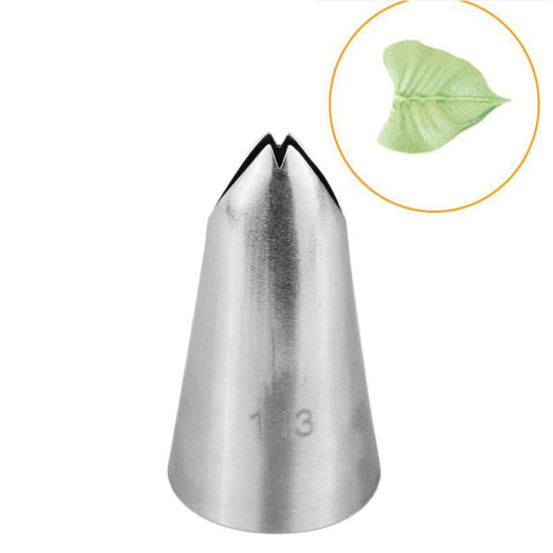 Douilles de glaçage en acier inoxydable, feuilles 95 #/951 #/113 #, ensemble de pointes de pâtisserie, outils de cuisson pour Fondant et Cupcake, 3 pièces